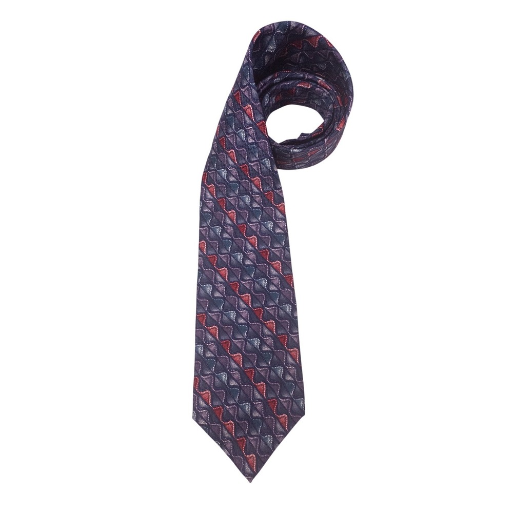 Christian Dior Monsieur Silk‎ Geometric Neck Tie Men's 58" Purple Multicolor USA